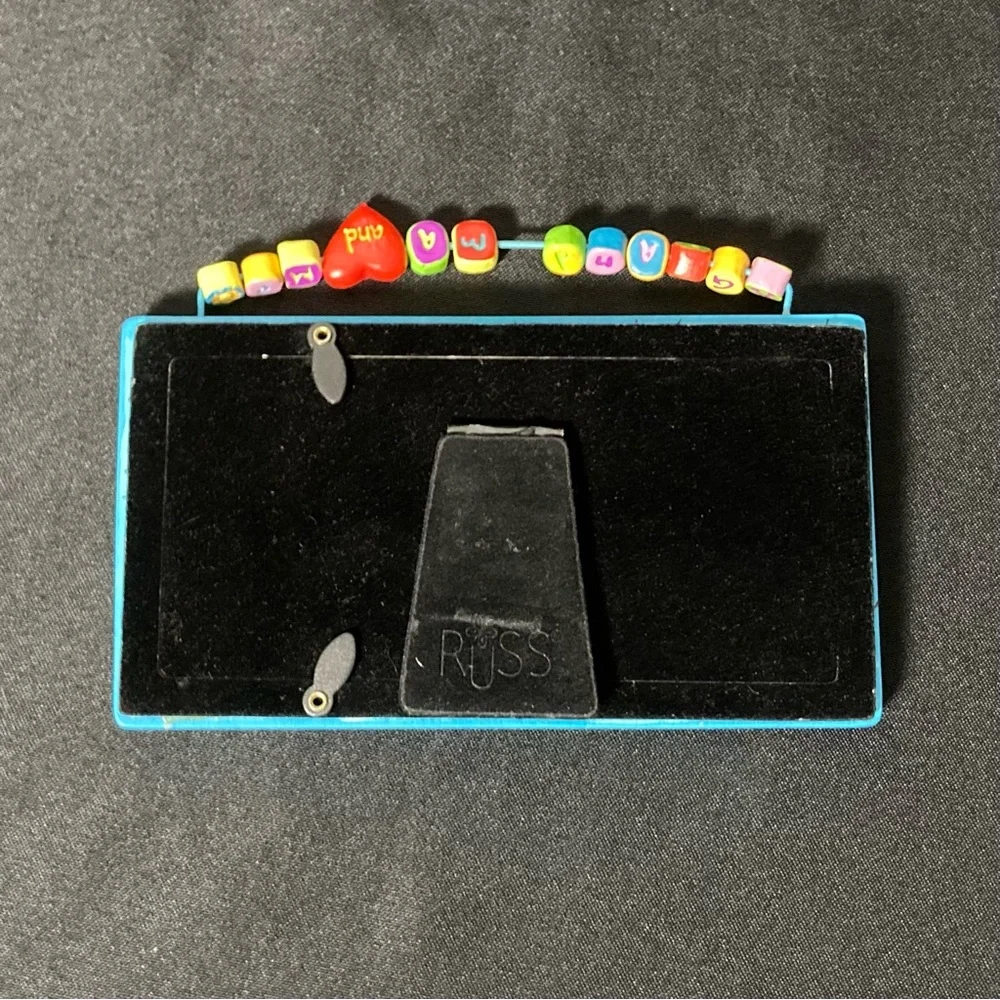⭐️ Russ Scribbles Rainbow Beaded Grandma And Me Double 3” x 3” Picture Frame